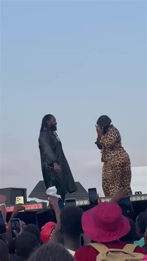 Girl Falls on Stage with Timaya