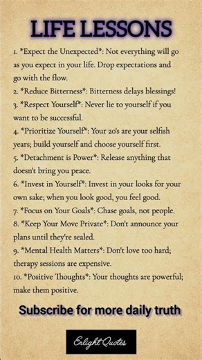 10 Life Lessons I Learned Too Late #motivation #quotes #psychology#tricks #shorts