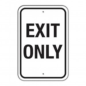 SmartSign “Exit Only” Sign | 18" x 24" 3M Engineer Grade Reflective Aluminum