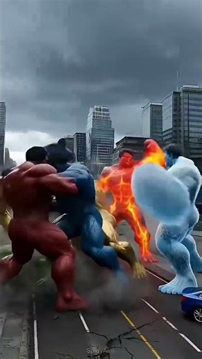 Evil Hulk vs All Hulks 😱 The Hulk Battle of the Multiverse! #mha​​