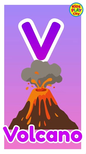 Learn the Letter V 🔤 Van Violin Volcano Song 🚐🎻🌋 ABC Learning Fun 🎵 | Kids Play City