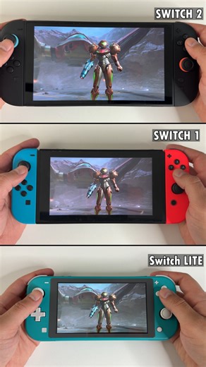 242K views · 985 reactions | Metroid Prime 4 Beyond on Nintendo Switch LITE vs. Switch 1 vs. Switch 2 #NintendoSwitch2 #Switch2 #switchlite #fblifestyle | Open Surprise | Facebook