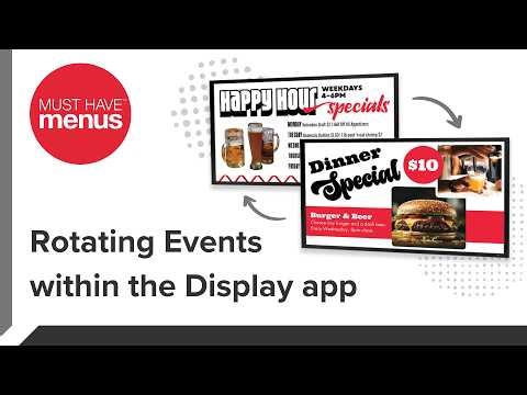 MustHaveMenus Display: Rotating Events within a Schedule