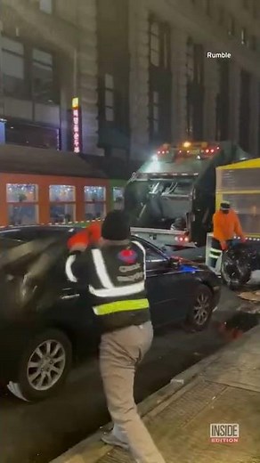 Throwing Garbage Bags Into Trucks Comes Easy to NYC Sanitation Worker #Shorts