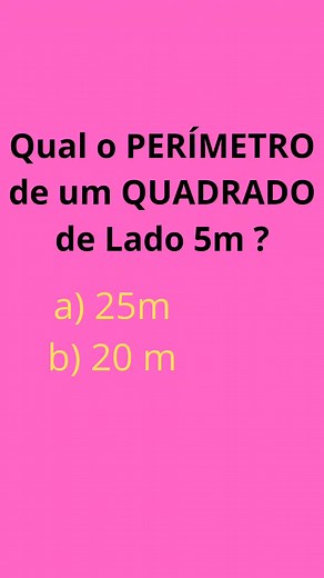 Qual o PERÍMETRO do QUADRADO ? #Matemática #aulas | Prof Pipi Matemática fácil