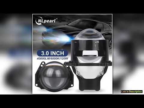 NLpear 2PCS 3 Inch Bi LED Projector Headlights Lenses for Hella LED Lights Projector 120W 40000LM
