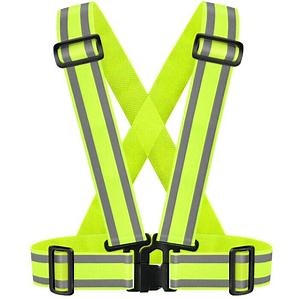[Hot Item] Reflective Fire Vest Adjustable Bright Neon Color High Visibility Reflective Safety Straps