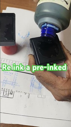 How to Re ink Stamp, old Pre ink Stamp refill #stampfactory #inkrefill #shortsfeed