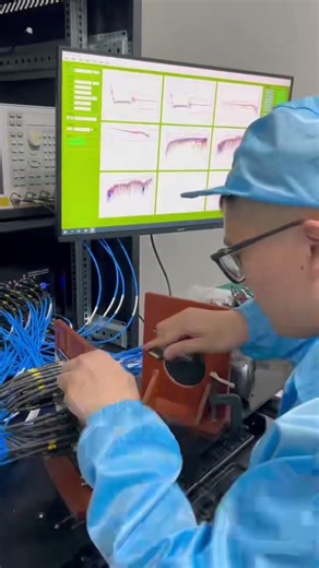 high speed cables final test with KEYSIGHT E5071C vector network analyzer #cables #factory