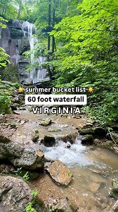 Add this waterfall to your Virginia bucket list! Tank Hollow Falls in Russell County Virginia 📏60ft tall 🚫 no hiking required | RVA Hiker Girl