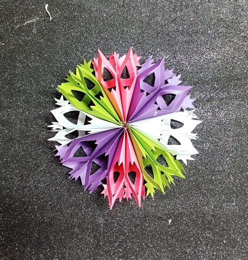 4.6K views · 96 reactions | A Beautiful and Magical Christmas Snowflake Tutorial ❄️| 3D Snowflake made with Multicolor paper❄️ #snowflakes #fblifestyle | BD Crafts | Facebook