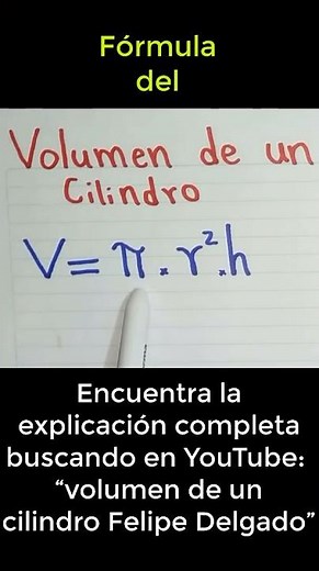 ONE CYLINDER VOLUME #shorts formula