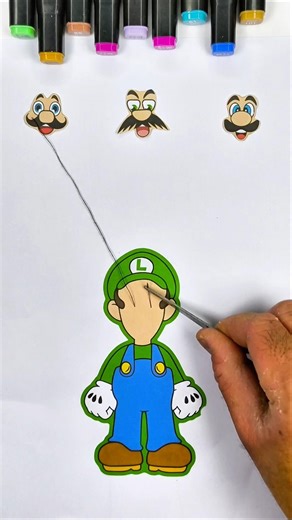 Super Mario Luigi Rope Puzzle Face Changing Challenge 🙂 DIY Paper Craft #mario #supermariogalaxy