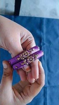 Simple Thread Bangle Design for Beginners 🧶#threadbangles #beginners #silkthread #threadart #shorts