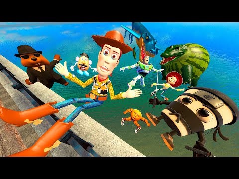 Gmod Toy Story vs Italian Brainrot Animals Funny Ragdolls ( Woody , Buzz , Jessie )