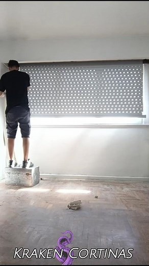 Proceso de reemplazo cortina de madera por PVC reforzado