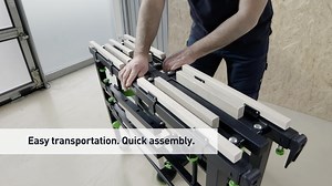 1K views · 14 reactions | Mobile saw table and a work bench set for safe working conditions. In conjunction with the portable circular saw and guide rail, turns into a mobile panel saw  #festooluk #sawtable #workbench #powertools #safety #mobile #festoolfan #construction #workshop | Festool | Facebook
