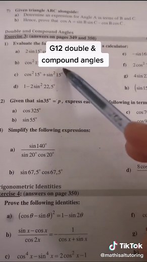 Here with Grade 12 Pure Math - Trigonometry - Compound and double angles. #Mathisaltutoring #PureMath #mathisuniversal