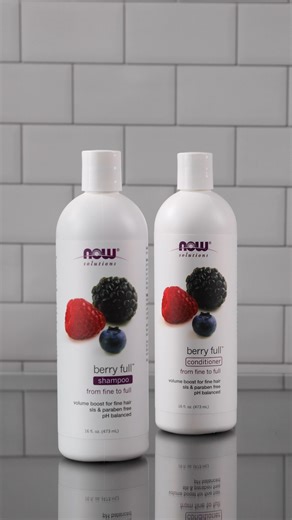 Berry good hair days are here! 🍓🫐 Soft, shiny, and full of life (just like you 😉) Give your hair a little extra “wow“ every wash with nowfds.com/shampoo-conditioner | NOW Foods