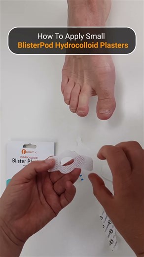 🦶🩹How To Apply Small BlisterPod Hydrocolloid Plasters to Toes [Blister Prevention]