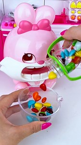 Cute Pink Rabbit Eating Candy Toy Set | Satisfying Unboxin & Review Miniature Kitchen ASMR #shorts #satisfying #unboxing #miniaturekitchen #asmrunboxing #candy | Subi Unboxing Toys