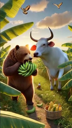 Hardworking Cow vs Angry Bear 🐄🐻