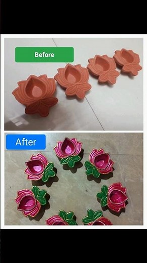 Coloring Beautiful Diwali Diyas 🪔 | Diya Decoration for Diwali 2025 #shorts