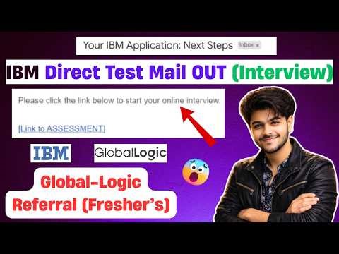 🔥Urgent Referral Hiring | GlobalLogic, IBM Off Campus Hiring | Freshers Eligible!