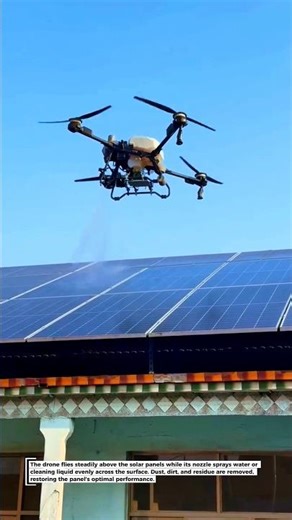 Advanced Automatic Solar Panel Cleaning Drone