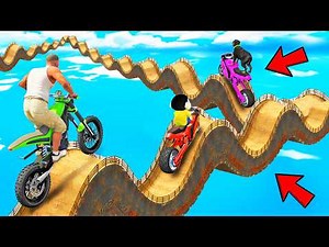 SHINCHAN AND FRANKLIN TRIED THE IMPOSSIBLE BUMPY HILL MEGA RAMP PARKOUR CHALLENGE GTA 5