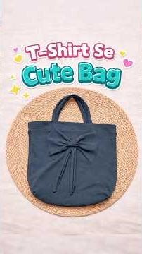 DIY Cute Bag From Old T-Shirt 👜 | Easy & Stylish No-Sew Tutorial ✂️#youtubeshorts #viral