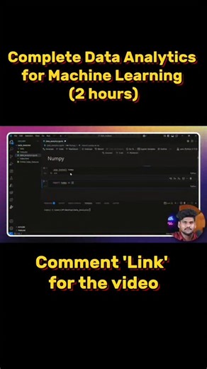 Thiru | AI & ML Engineer | Data Scientist | Comment 'Link' for the 2 hours data analytics for machine learning video link. . . Data Analytics with Python, Machine Learning, Data... | Instagram