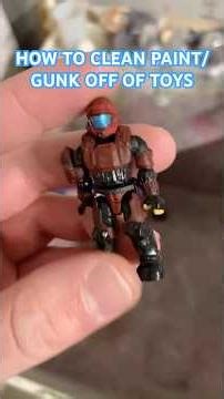 How to clean paint of off toys#tutorial #actionfigures #toys #diy #halo #megabloks #megaconstrux