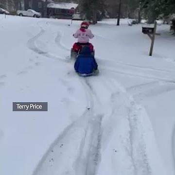 Various videos of fun, snow scenes during winter storm