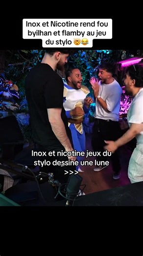 1.3K views | Inoxtag et nicotine rend fou byilhan et flamby au jeu du stylo 勞藍 Partie 4 | Inoxtag | Facebook