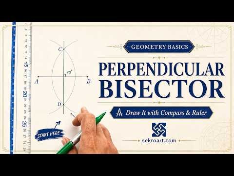 How to Draw a Perpendicular Bisector | Compass and Ruler Geometry