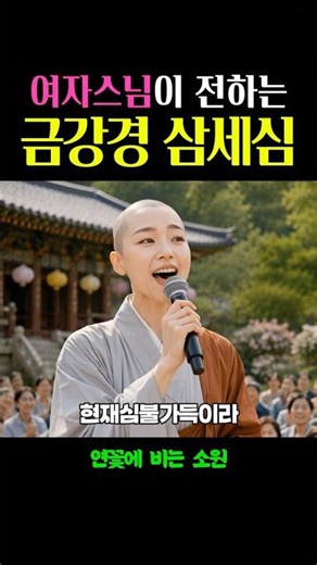 🪷어려운 금강경을 노래로 가르쳐주는 여자스님 | 금강경 삼세심 부처님 말씀 #금강경 #부처님 #여자스님