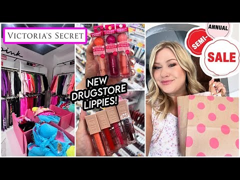 *NEW* DRUGSTORE MAKEUP AT WALMART + SHOPPING THE VICTORIA'S SECRET SAS!
