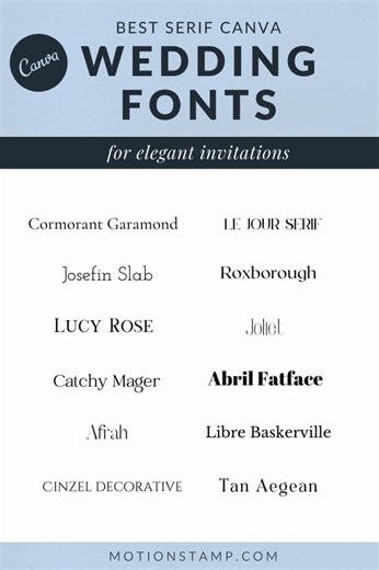 Best serif font for wedding invitations | Honestweddingadvice.com