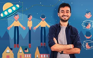 After Effects制作3D效果的动画技术 2D仿3D技术(中文字幕) Curso para aprender a hacer animación con