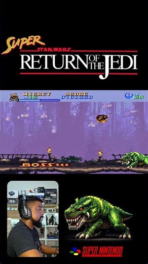 DERROTANDO GIANT FOREST BEAST EM SUPER STAR WARS RETURN OF THE JEDI #shorts #retrogaming #starwars