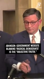 67K views · 693 reactions | Q: “HUD had on its agency web page blaming ‘radical Democrats’ for this [shutdown]. Is that an appropriate use of taxpayer money, being overtly political?” Johnson: “I think what the HUD website says is the objective truth.” | The Bulwark | Facebook