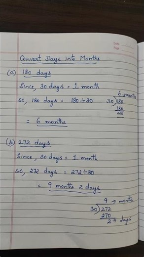 CONVERT DAYS INTO MONTHS.