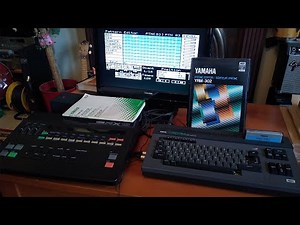 Yamaha YRM-302 Easy Drum Programming for the CX5M MSX Computer in 1984 with RX15 Drum Machine