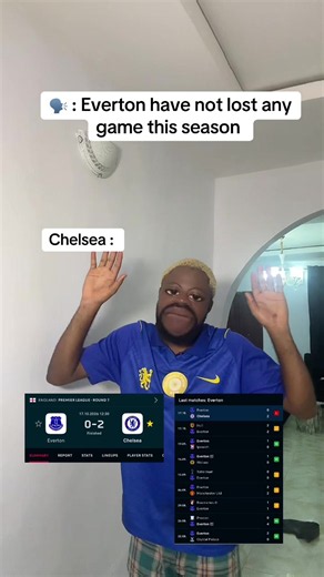 Na only Chelsea fit run am 😂💔😂 #chelsea #everton #premierleague #matchday #fyp