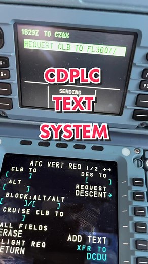 Reply to @greencicada53 Using the CPDLC system to request an air traffic control clearance. #aviation #atc #avgeek #pilot
