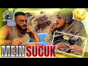 MERT PROBIERT SEIN EIGENEN SUCUK 🤤🌭 mit ‪@Mausabiofficial‬