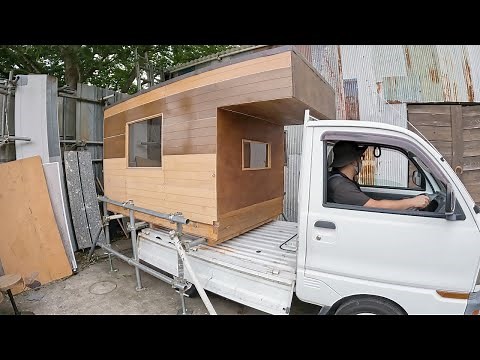 【Mini Truck Homemade DIY Camper 】put the shell on the carrier