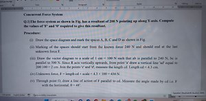 Concurrent Force SystemQ.1)The force system as shown in Fig. h... | Filo