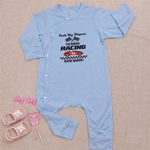 Pack My Diapers I'm Going Racing Embroidered Baby Bodysuit, Racing Baby Outfit With Daddy, Car Theme Bodysuit, Personalized Gift - Etsy Canada